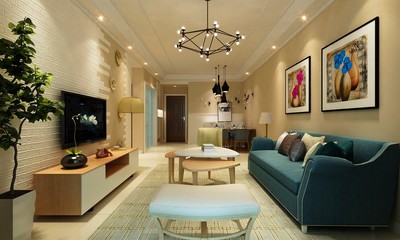 現代簡約二居室裝修效果圖89平米3萬現代簡約二居室裝修案例大全-北京裝修設計