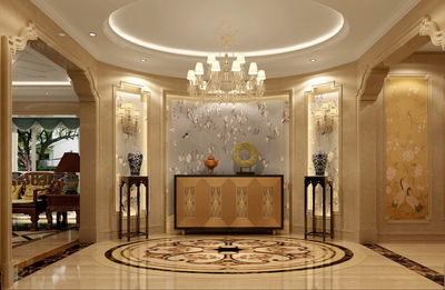 混搭風格三居室198㎡20萬_V7九間堂裝修案例-北京手機房天下家居裝修網