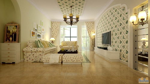 田園風(fēng)格三居室149.4平米11萬 通廈 公元99裝修案例 天津房天下家居裝修網(wǎng)