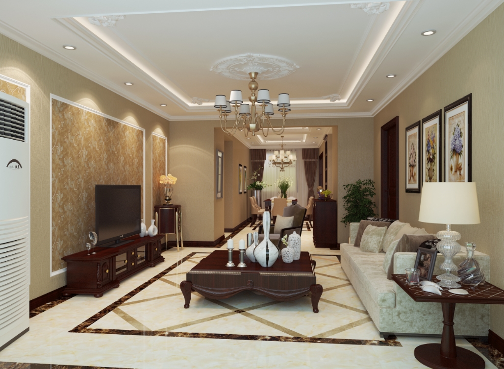 簡歐風格三居室160平米23萬-金隅花石匠裝修案例-北京房天下家居裝修