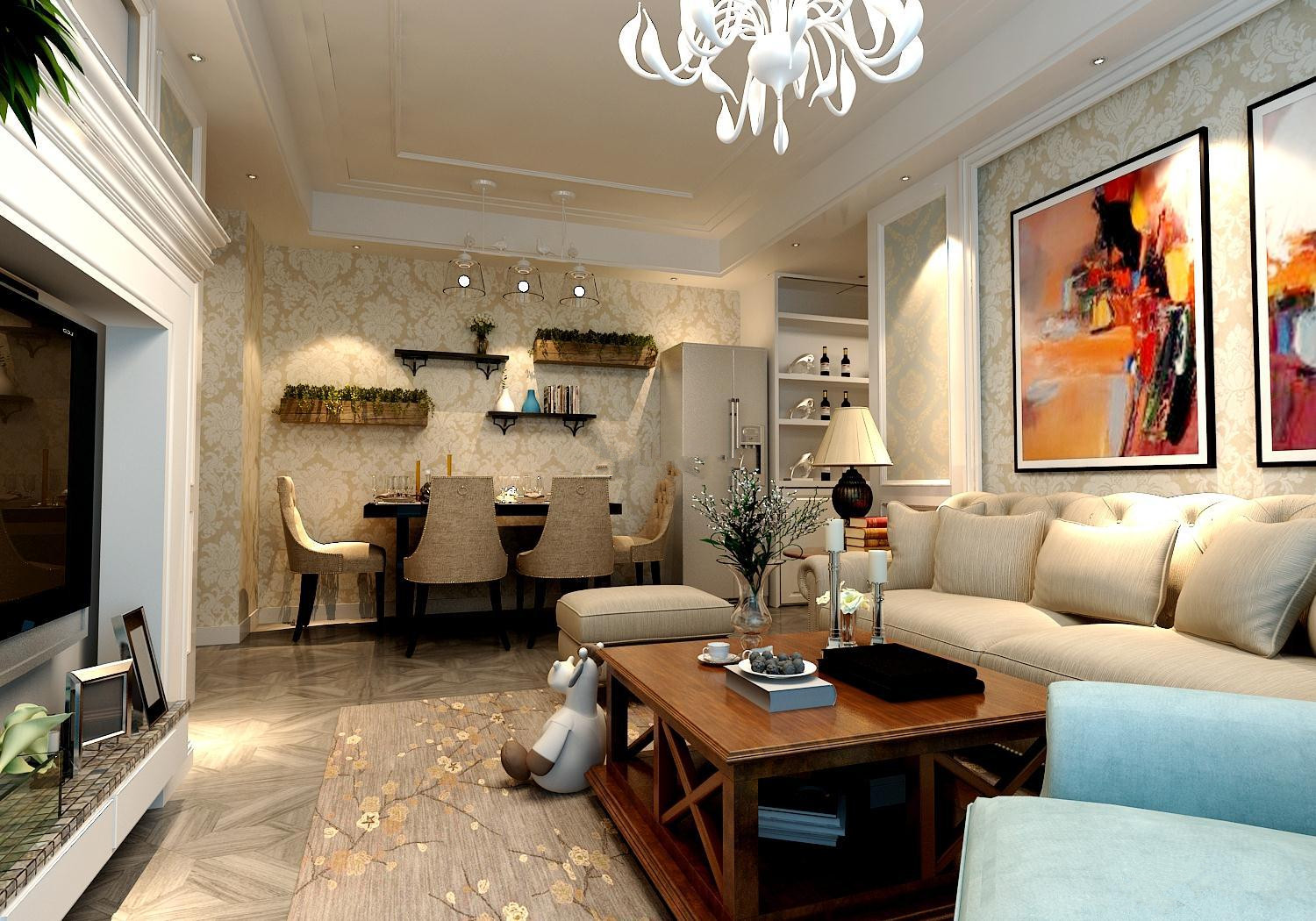 現(xiàn)代簡約三居室89平米13萬——新城金鑲玉裝修案例